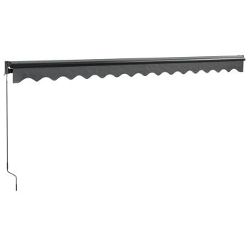 Markise Einziehbar Anthrazit 4,5x3 m Stoff und Aluminium
