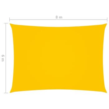 Sonnensegel Oxford-Gewebe Rechteckig 6x8 m Gelb