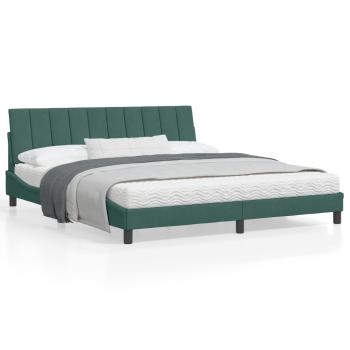 ARDEBO.de - Bettgestell ohne Matratze Dunkelgrün 180x200 cm Samt