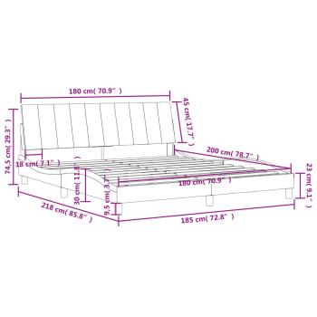 Bettgestell ohne Matratze Dunkelgrün 180x200 cm Samt