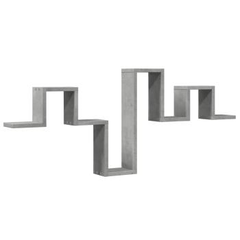 Wandregal Betongrau 104,5x10x43 cm Holzwerkstoff