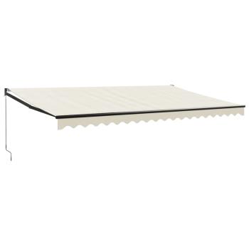 Markise Einziehbar Creme 5x3 m Stoff und Aluminium