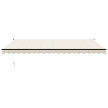 Markise Einziehbar Creme 5x3 m Stoff und Aluminium