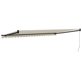 Markise Einziehbar Creme 5x3 m Stoff und Aluminium