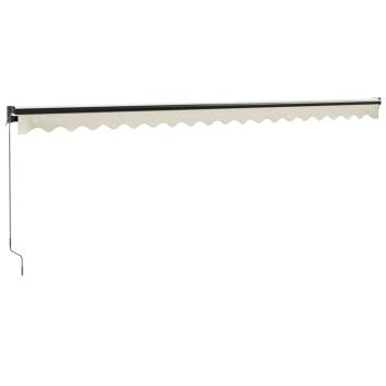 Markise Einziehbar Creme 5x3 m Stoff und Aluminium
