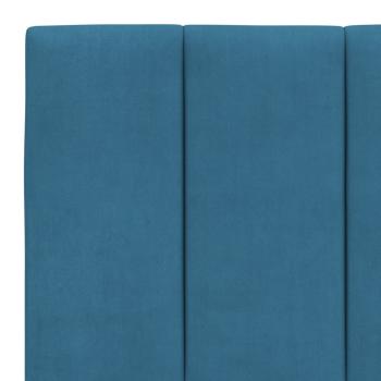 Bett mit Matratze Blau 160x200 cm Samt
