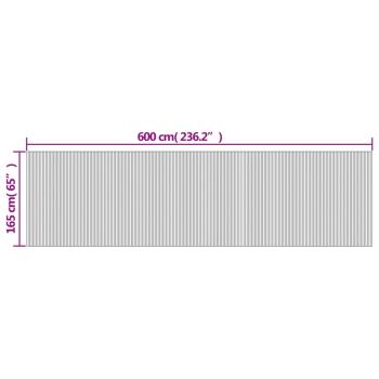 Paravent Weiß 165x600 cm Bambus