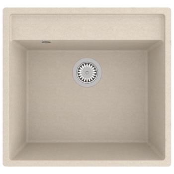 Küchenspüle mit Überlauf Beige Granit
