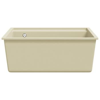 Küchenspüle mit Überlauf Beige Granit