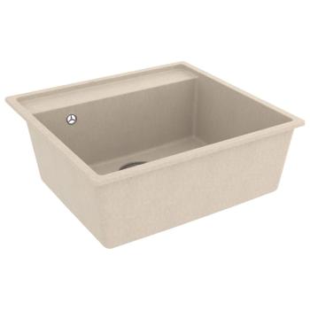 Küchenspüle mit Überlauf Beige Granit