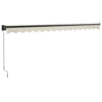 Markise Einziehbar Creme 4,5x3 m Stoff und Aluminium