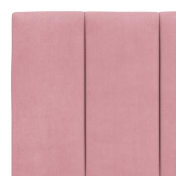 Bett mit Matratze Rosa 200x200 cm Samt