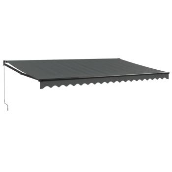 Markise Einziehbar Anthrazit 5x3 m Stoff und Aluminium