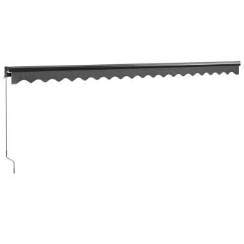 Markise Einziehbar Anthrazit 5x3 m Stoff und Aluminium