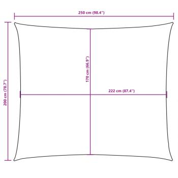 Sonnensegel Oxford-Gewebe Rechteckig 2x2,5 m Gelb