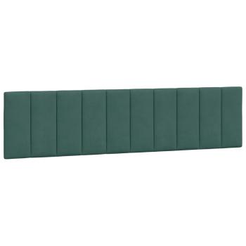 Bett mit Matratze Dunkelgrün 200x200 cm Samt