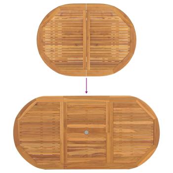 Garten Essgruppe 5 pcs Braun Massivholz Teak