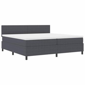 ARDEBO.de - Boxspringbett mit Matratze Dunkelgrau Cordstoff 200 x 200 cm