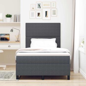 Boxspringbett mit Matratze Dunkelgrau Cordstoff 120 x 200 cm