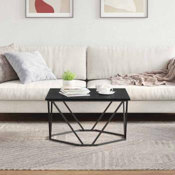 Schwarze Eiche Metall Mittel Stylisch Couchtisch Rechteckig