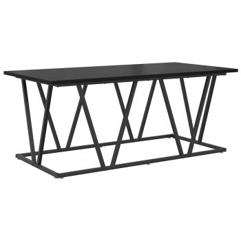 Couchtisch Schwarz Eiche 100x50x40 cm aus Holz und Metall