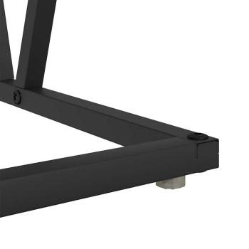 Couchtisch Schwarz Eiche 100x50x40 cm aus Holz und Metall