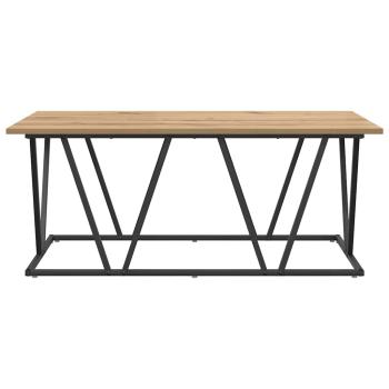 Couchtisch Artisan Eiche 100x50x40 cm aus Holzwerkstoff und Metall