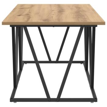Couchtisch Artisan Eiche 100x50x40 cm aus Holzwerkstoff und Metall