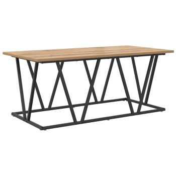 Couchtisch Artisan Eiche 100x50x40 cm aus Holzwerkstoff und Metall