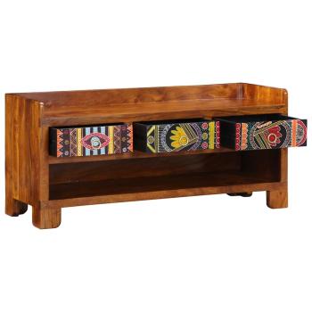 Schuhbank 100x35x45 cm aus massivem Akazienholz