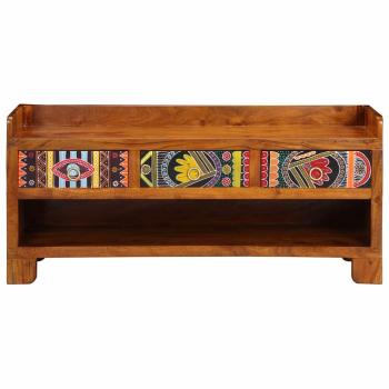 Schuhbank 100x35x45 cm aus massivem Akazienholz
