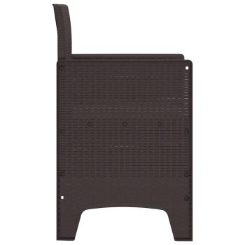 Gartensessel mit Kissen 4 Stück Braun Poly Rattan