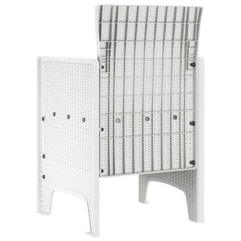 Gartenstuhl Set aus 4 Weiß Poly-Rattan Standard Stapelbar