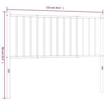 ARDEBO.de - Kopfteil Metall Weiß 107 cm