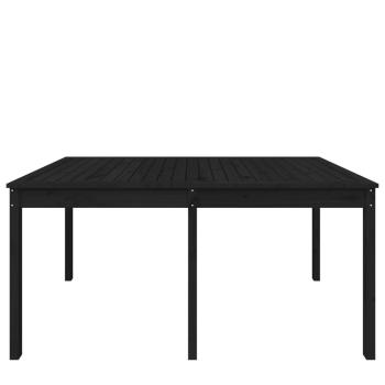 ARDEBO.de - Gartentisch Schwarz 159,5x82,5x76 cm Massivholz Kiefer
