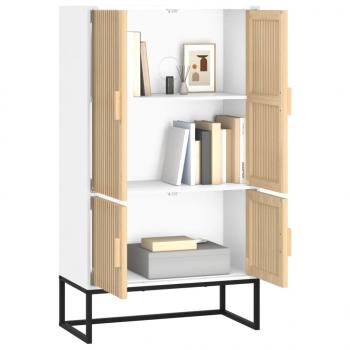 Highboard Weiß 70x35x125 cm Holzwerkstoff