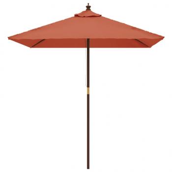 Sonnenschirm mit Holzmast Terrakotta 198x198x231 cm