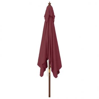 Sonnenschirm mit Holzmast Bordeauxrot 300x300x273 cm