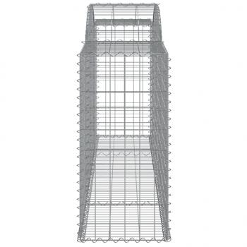 Gabionen mit Hochbogen 10 Stk 300x50x100/120cm Verzinktes Eisen