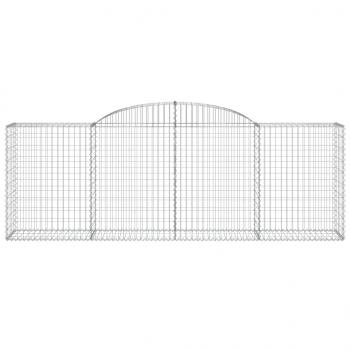 Gabionen mit Hochbogen 25 Stk 300x50x100/120cm Verzinktes Eisen