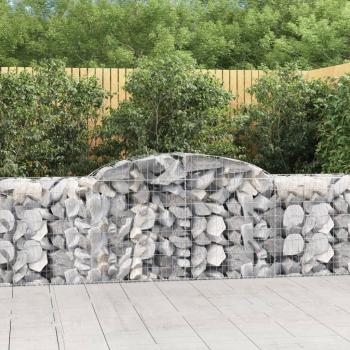 ARDEBO.de - Gabionen mit Hochbogen 11 Stk. 300x50x80/100cm Verzinktes Eisen
