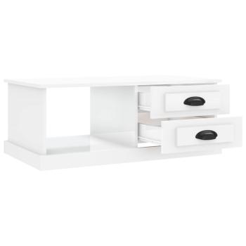 ARDEBO.de - Couchtisch Hochglanz-Weiß 90x50x35 cm Holzwerkstoff