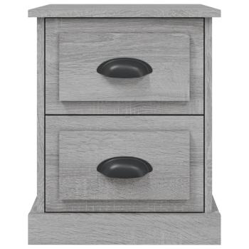 Nachttische 2 Stk. Grau Sonoma 39x39x47,5 cm Holzwerkstoff