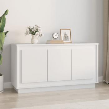 ARDEBO.de - Sideboard Weiß 102x35x55 cm Holzwerkstoff