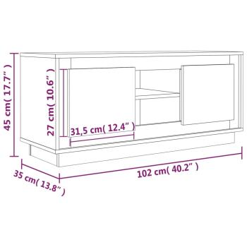 TV-Schrank Sonoma-Eiche 102x35x45 cm Holzwerkstoff