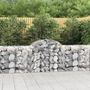 ARDEBO.de - Gabionen mit Hochbogen 18 Stk. 200x50x80/100cm Verzinktes Eisen