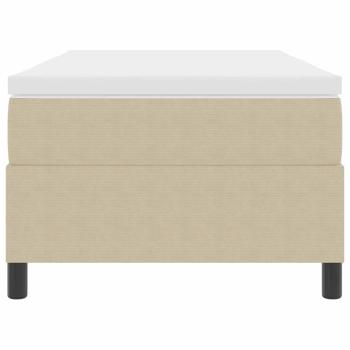 Boxspringbett mit Matratze Beige, Weiß Cord-Stoff 100 x 200 cm