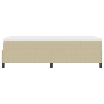 Boxspringbett mit Matratze Beige, Weiß Cord-Stoff 100 x 200 cm