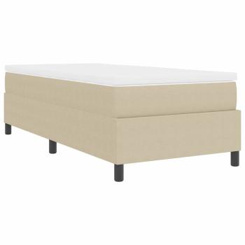 Boxspringbett mit Matratze Beige, Weiß Cord-Stoff 100 x 200 cm