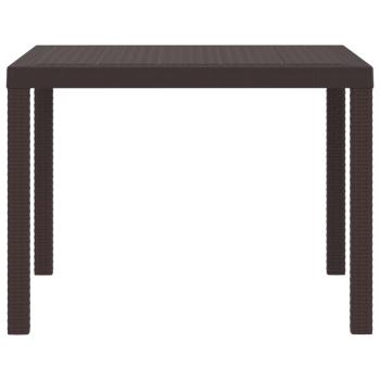 Terrassentisch Braun Polypropylen Quadratisch 1 m Leicht